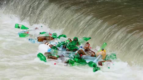 destructive pollution of the environment in particular rivers with plastic products destructive pollution of the environment in particular rivers with plastic products throw garbage directly into the river