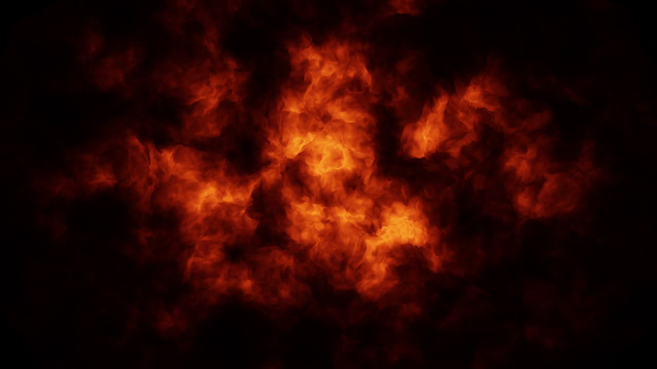 Abstract Full Frame Fire Cloud Background Loop