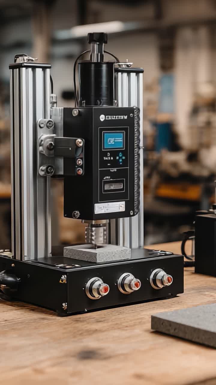 High-Precision Industrial Test Machine With Digital Interface and Adjustable Features Demonstrating Advanced Material Processing Techniques