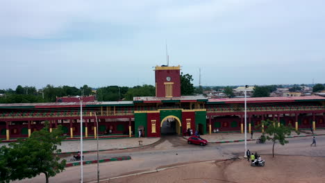 aerial view of the area around the emir palace in katsina state in northern nigeria