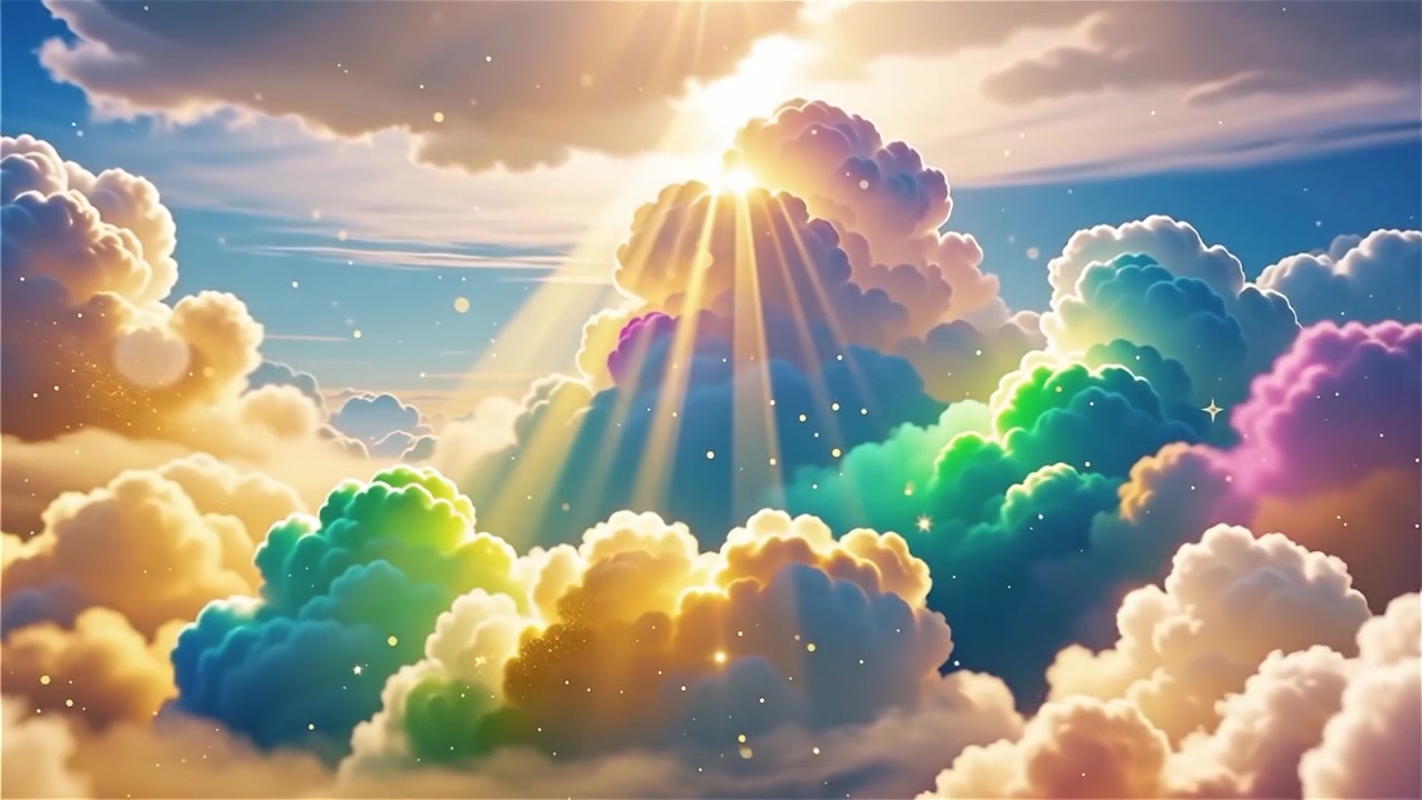 Christian Heavenly Light Worship Background