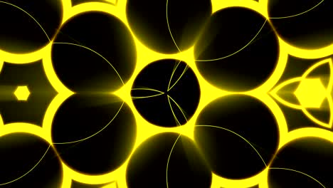 abstract background with gold light kaleidoscope