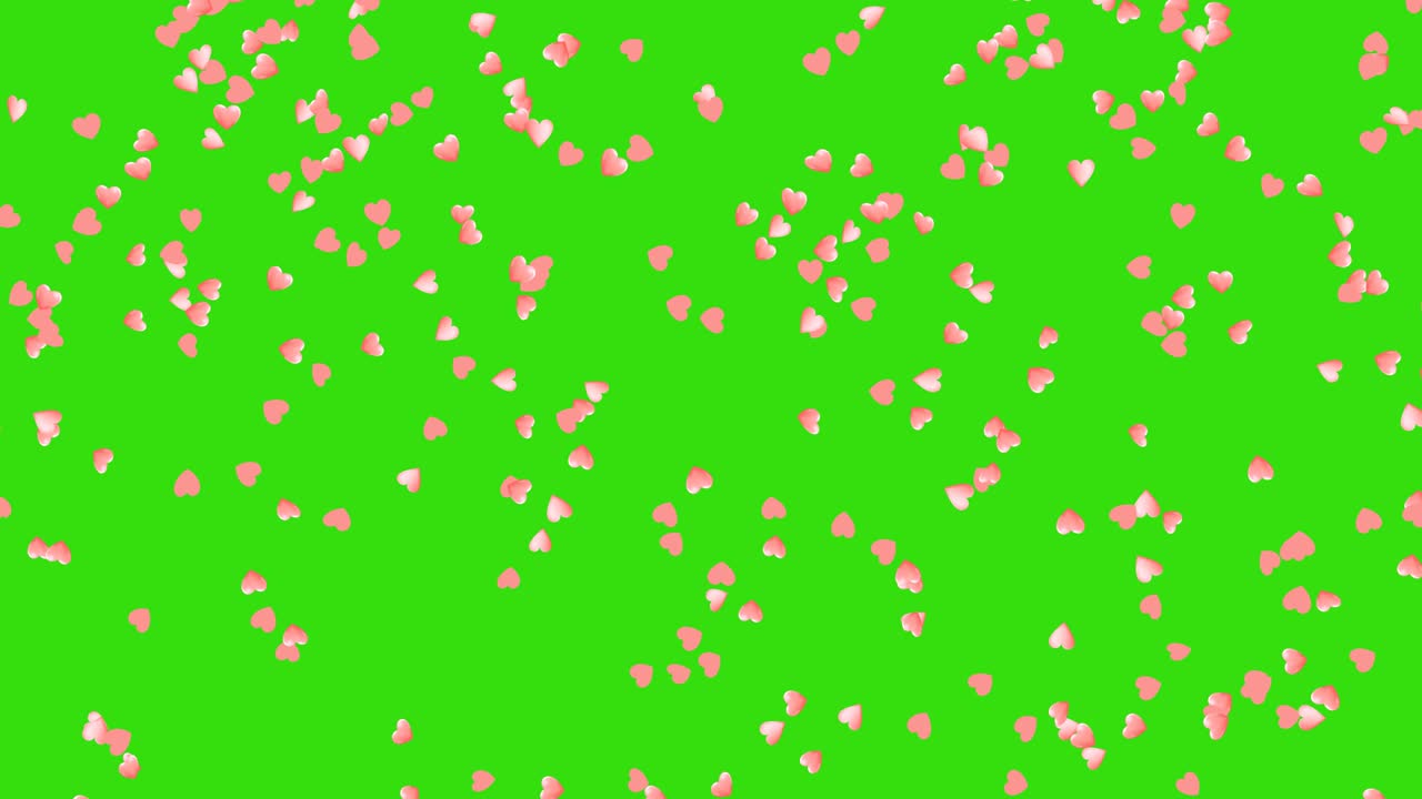 떨어지는 심장은 알파 채널과 함께 무결한 애니메이션을 루프했습니다.