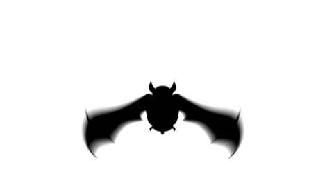 scary bat animation for halloween on alpha background