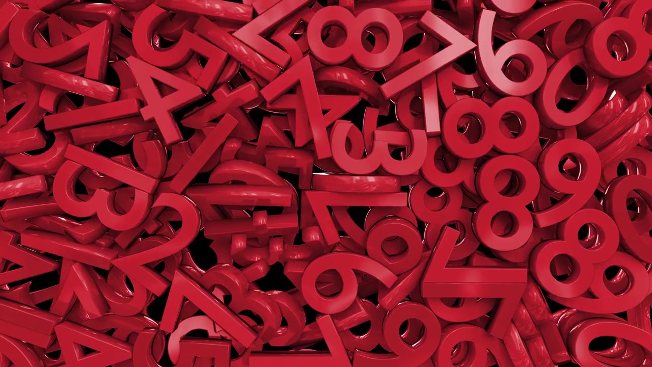 Numbers digits numerals fill screen math calculus school financial 4k