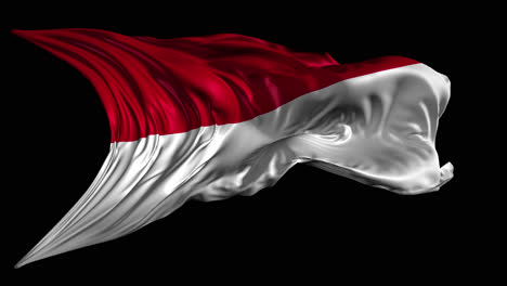 indonesian flag waving in the wind