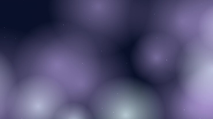 Abstract Purple Background with Floating Soft Light Orbs