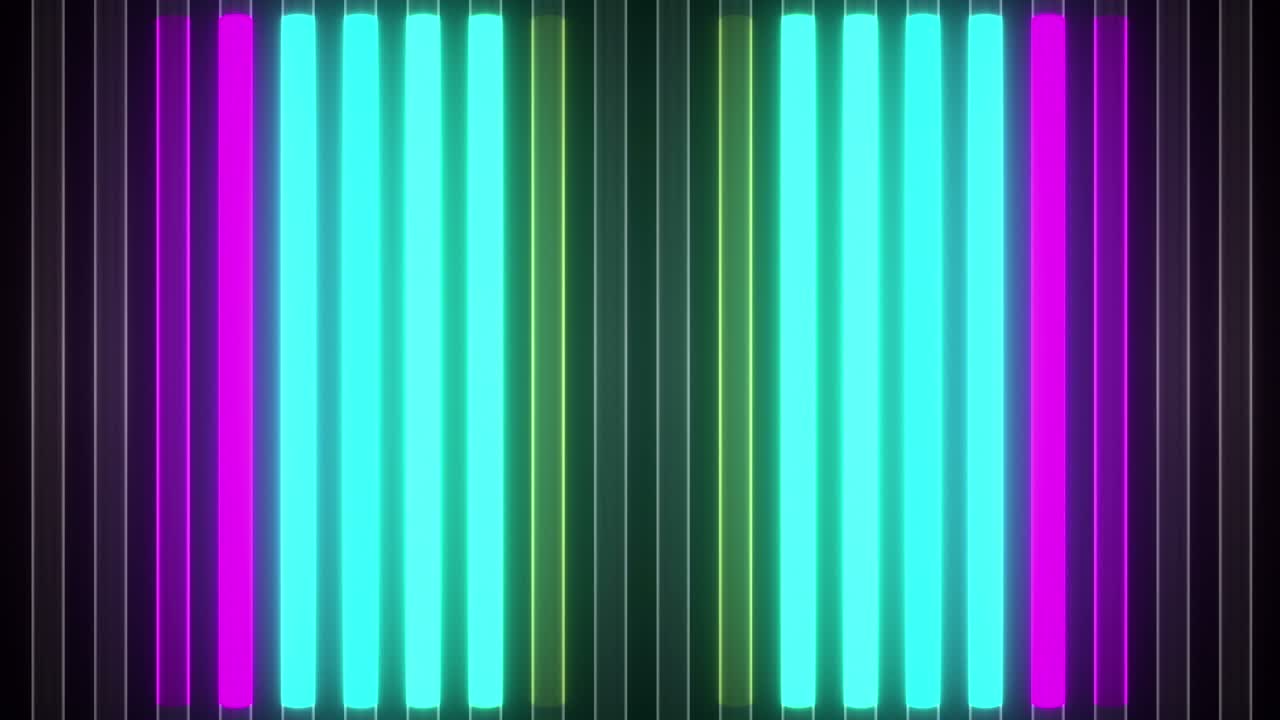 las luces de color neón de 4k. fondo en bucle