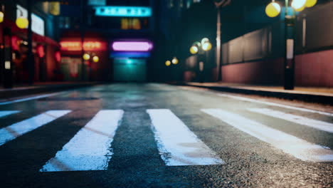 night scene of japan city with neon lights