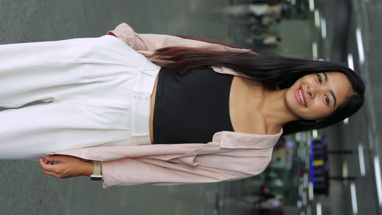 Woman in stylish outfit