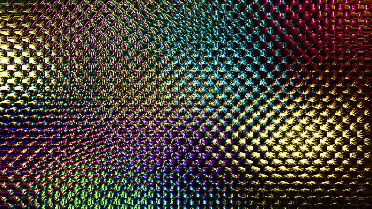 ondas con rayas puntos coloridos de luz brillando en el fondo