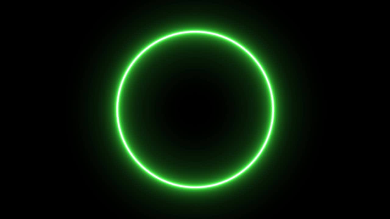 anillo verde brillante animación eléctrica gráficos de movimiento