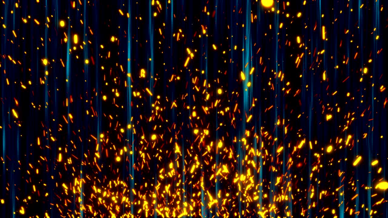 muchas líneas verticales diferentes con chispas en el espacio - abstracción moderna, fondo generado por computadora