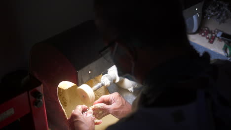 dental technician working on dentures