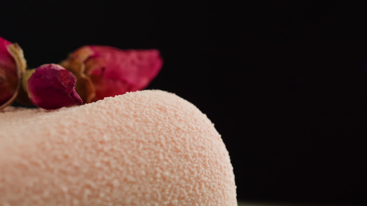 Pink Cake with Dried Roses