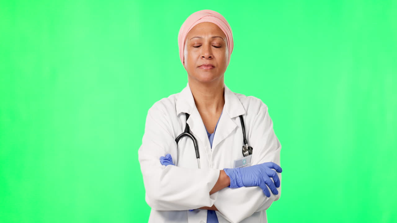 pantalla verde, mujer musulmana