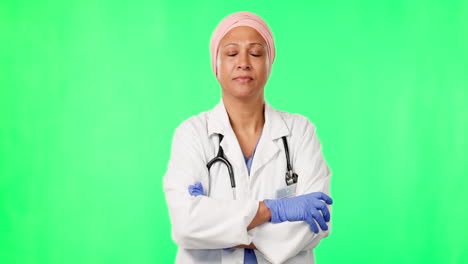 green screen, muslim woman