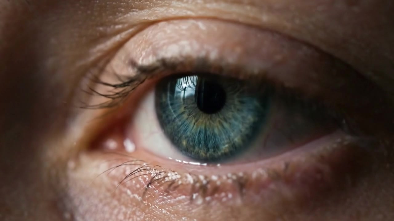 Anatomia dell'occhio umano con dettagli realistici dell'iride