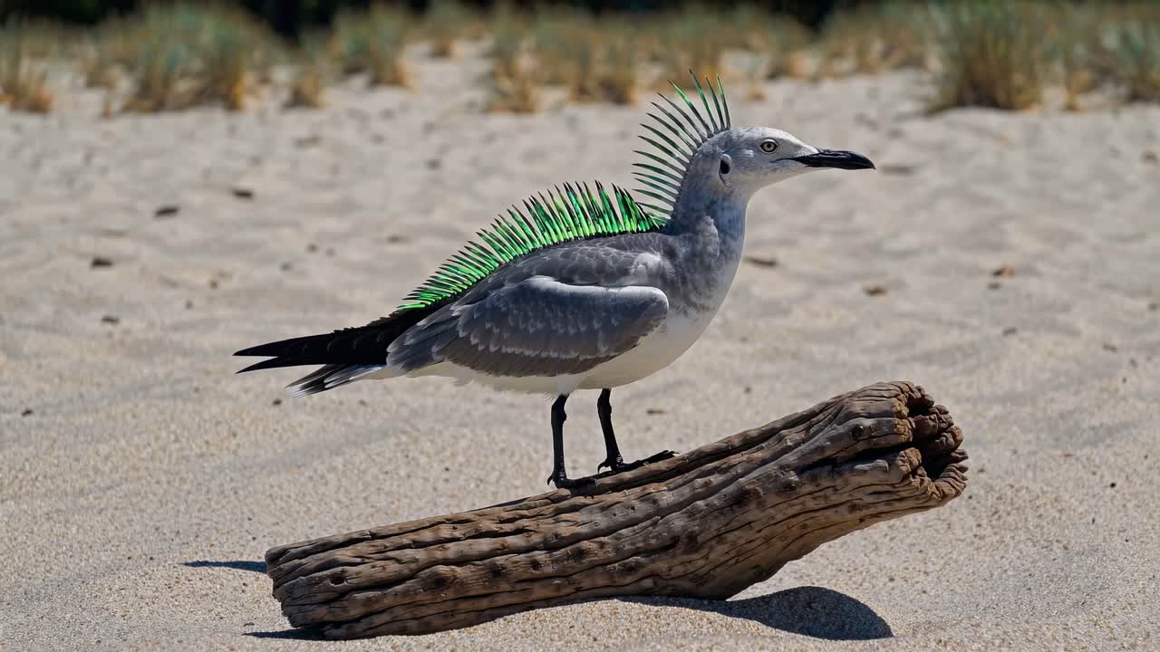 Modified Seagull on Driftwood
