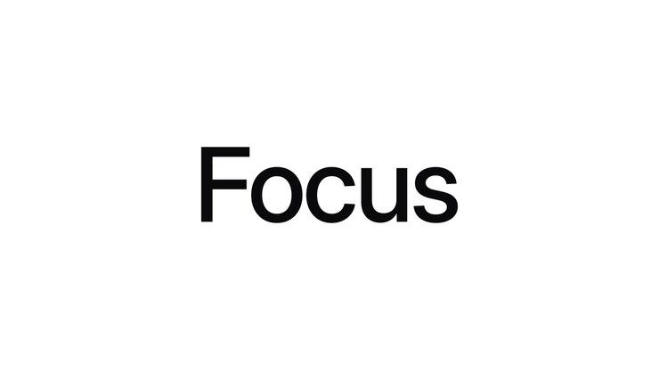The Word Focus Appearing on a White Background