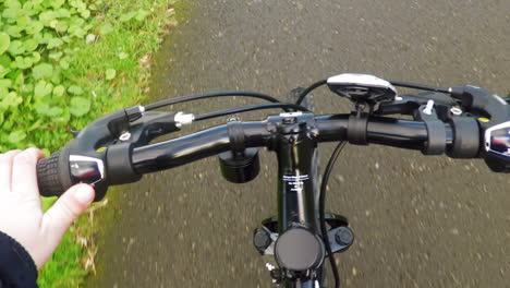 athletic man riding bike