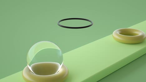animación de bucle infinito de esfera líquida en 3d