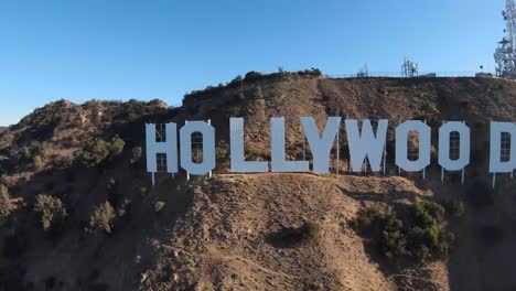 vista aérea del cartel de hollywood 4k