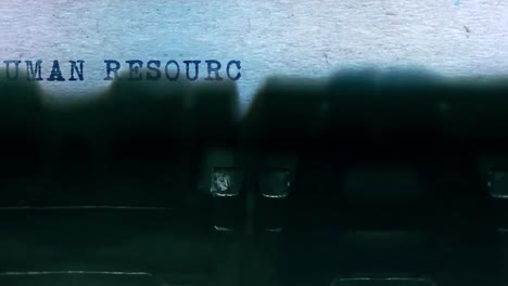 human resources typewritten document