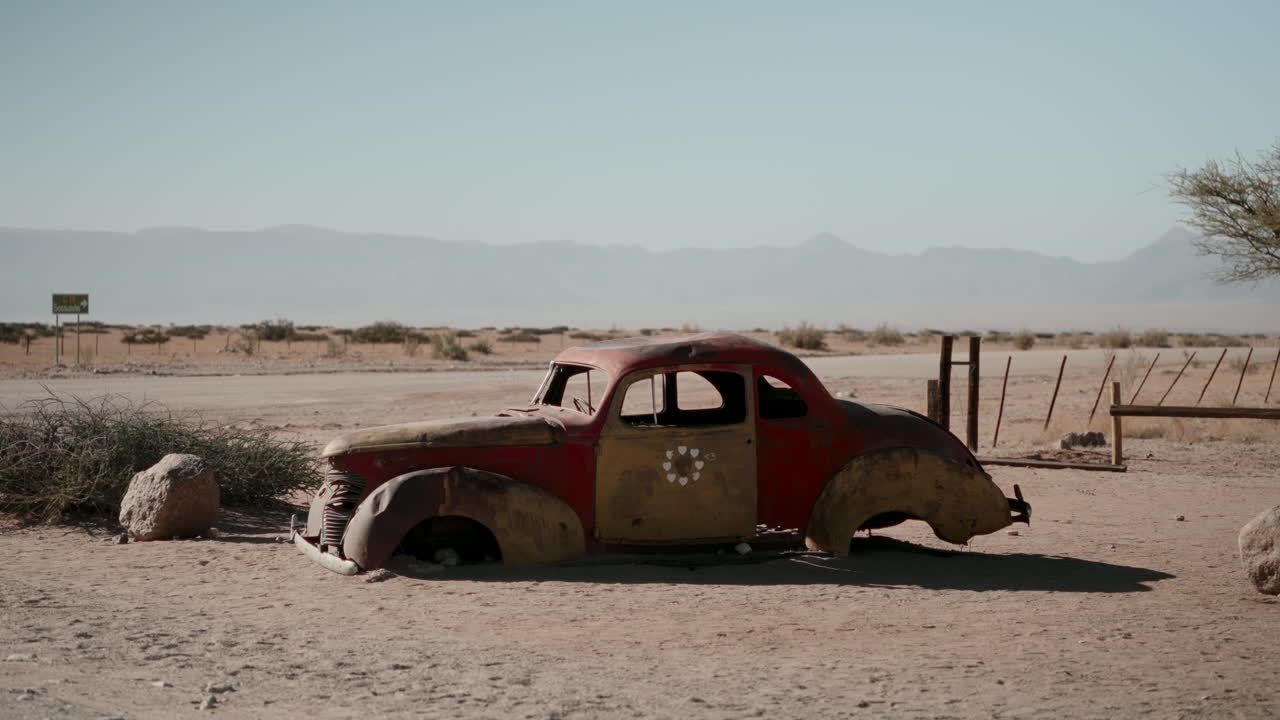 Rusty Old Car in the Desert