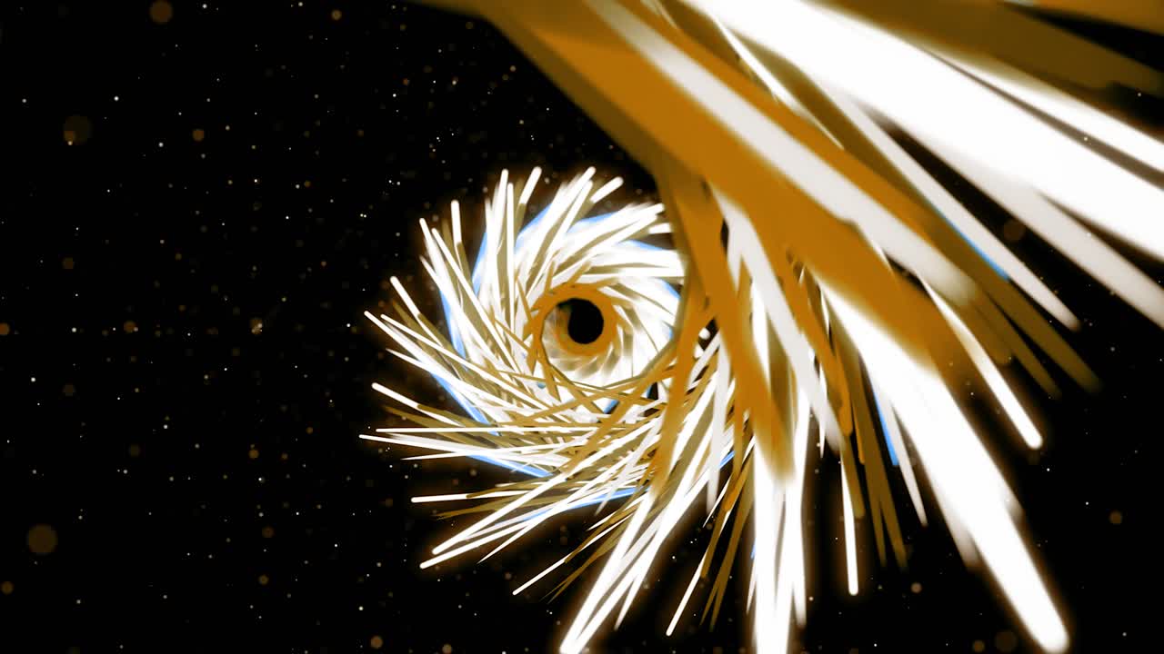 빛나는 선을 가진 추상적인 나선형