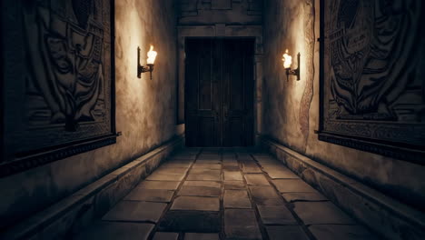 medieval castle corridor