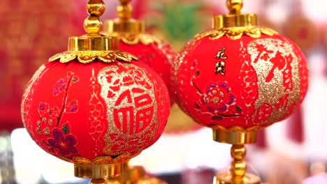 red chinese new year lanterns