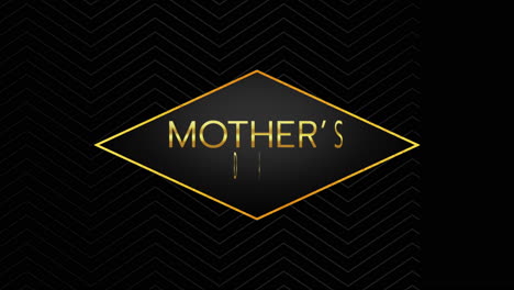 Mothers-Day-with-gold-frame-on-zigzag-pattern