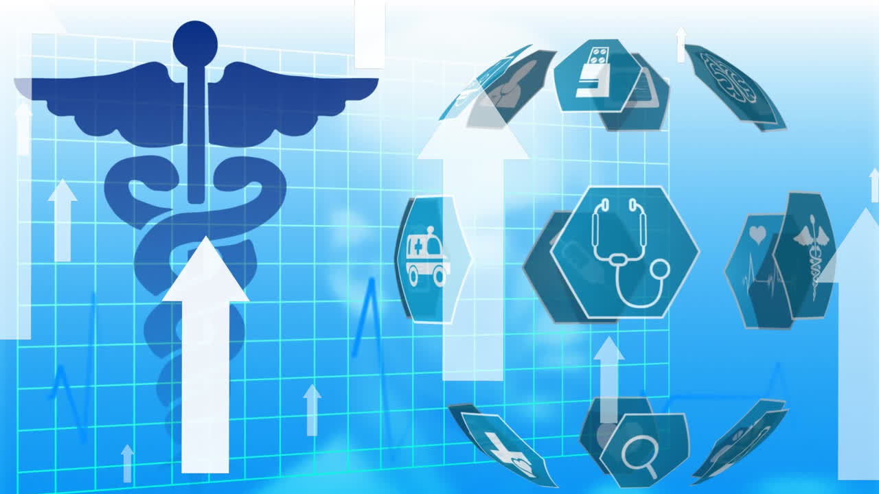 검은 바탕에 떠다니는 여러 개의 색 화살표 아이콘