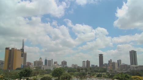 beautiful time lapse shot of clouds moving over the city of nairobi kenya