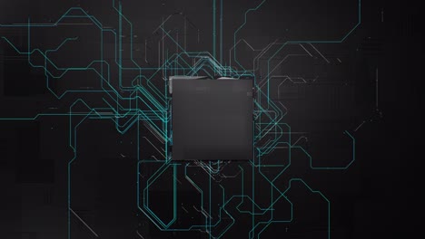 procesador de computadora microchip con líneas digitales mover datos