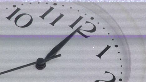 Vintage video recording of clock