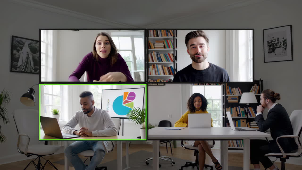 reunión de negocios virtual