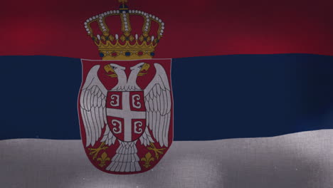 The-Serbia-national-waving-flag