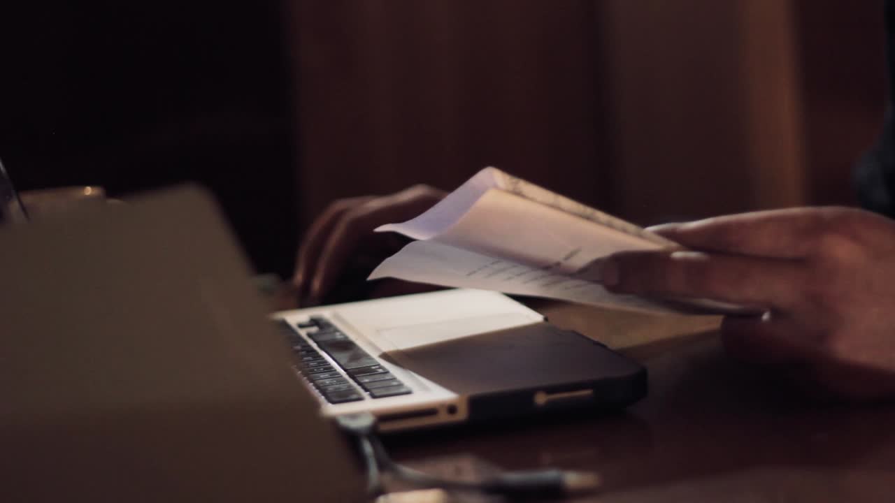 guy leaving his work on his computer