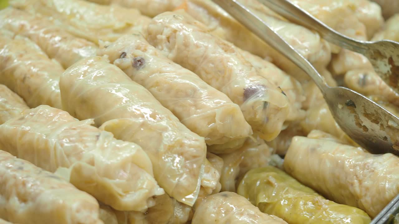 Close-up of Stuffed Cabbage Rolls