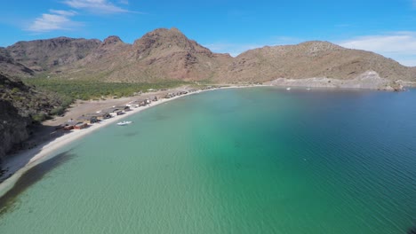 fotografía aérea de la playa de el burro, bahía de concepción, baja california sur