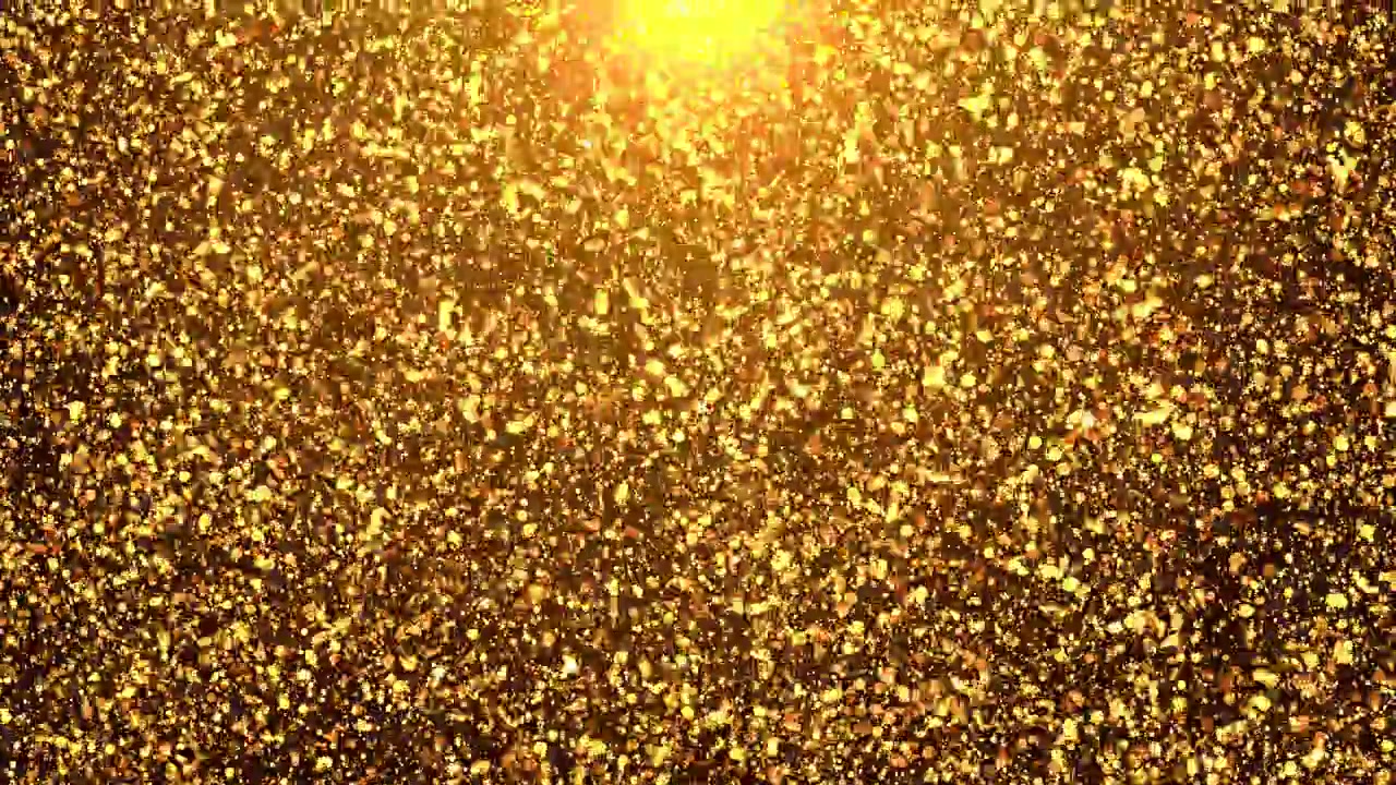 3d christmas golden light shine dust particles bokeh black in air background holiday congratulation