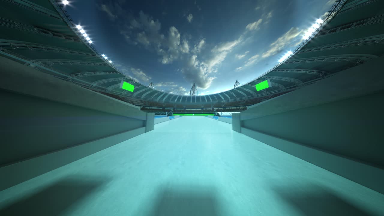 Player'S View Entering A Stadium