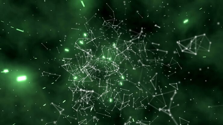 Polygonal with connecting dots and lines