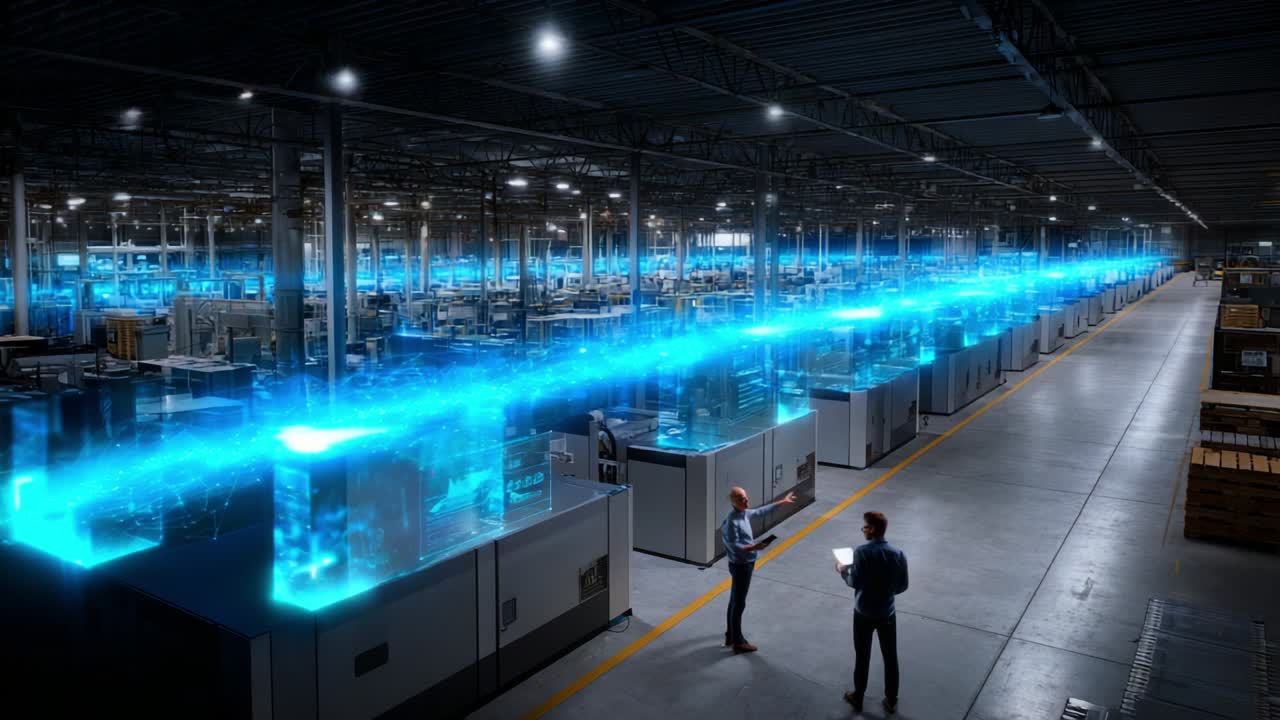 Advanced Robotics and Automation in a Futuristic Warehouse: Two Frames Depicting the Integration of Smart Technology and Innovative Logistics Solutions for Enhanced Efficiency and Productivity