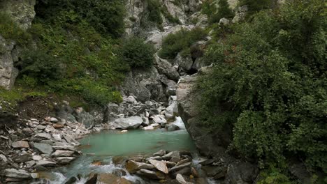 amazing mountain waterfall of furka pass in switzerland