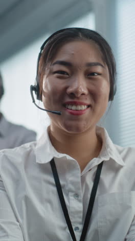 smiling customer service representative