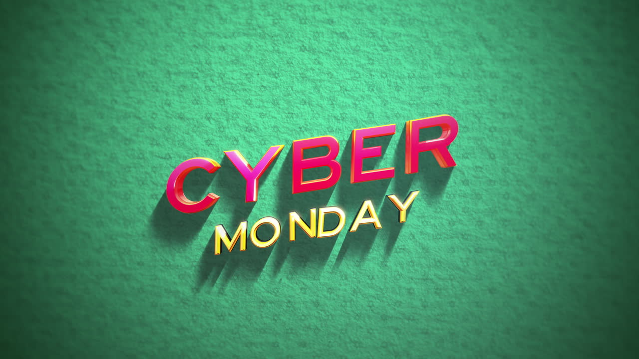 tonos vívidos: texto de lunes cibernético moderno y colorido en gradiente