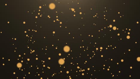 hermosas partículas de polvo flotantes de oro con destello en fondo negro